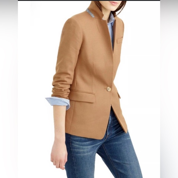 J.Crew Regent Blazer in Camel Wool Flannel , size 12 - Picture 12 of 15
